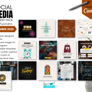 November Social Media Content Bundle for Musicians