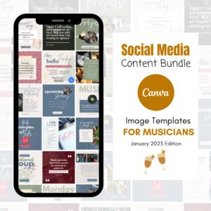 Social Media Content Bundle for Musicians (January 2023)
