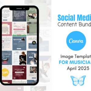 Social Media Content Bundle for Musicians (April 2023)