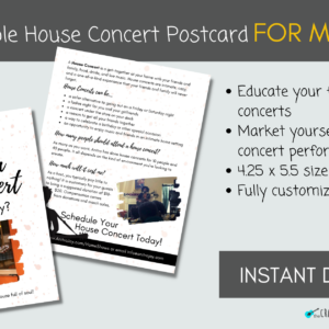 House Concert Postcard (Canva) Template